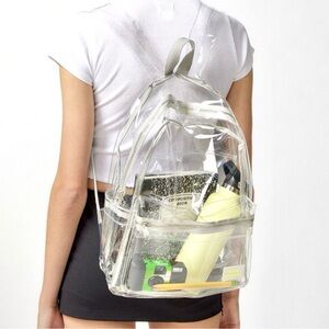 Urban Outfitters clear plastic backpack